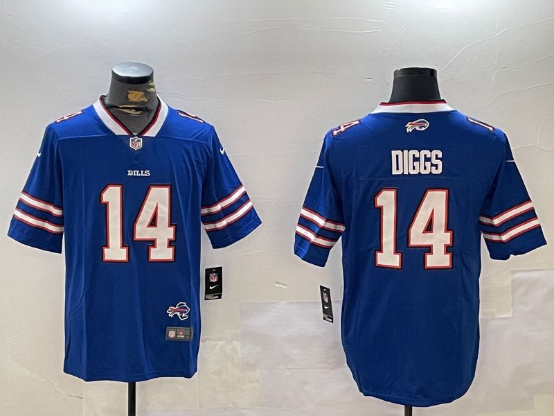 Men Buffalo Bills #14 Diggs Blue Second generation 2024 Nike Limited NFL Jersey style 2